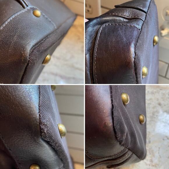 Solo New York 16" Leather Laptop Bucket Tote Bag - Picture 15 of 16